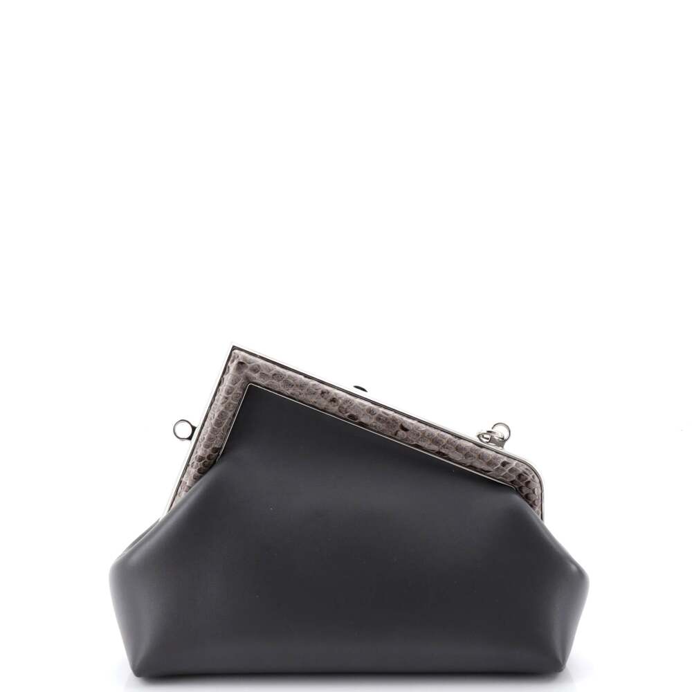 Fendi First Bag Leather With Python #233422F20B - image 3